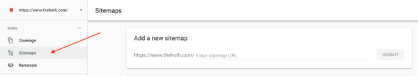 load your site map into google search console